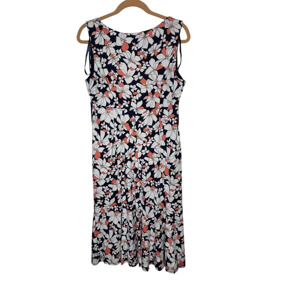 Perceptions Floral Midi Dress Cardigan 2-Piece Set Womens Large Romantic Flowy - Picture 9 of 16